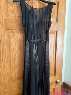 teri jon by rickie freeman scuba gown chiffon overlay dress Teri Jon by Rickie Freeman Chiffon Gown With